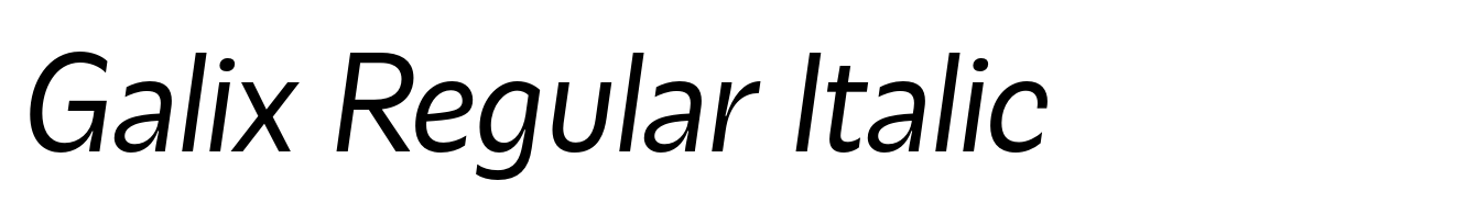 Galix Regular Italic